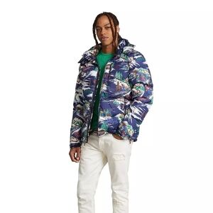 NWT Polo Ralph Lauren Water Repellent Graphic Ski Print 700 Down Jacket Coat$398